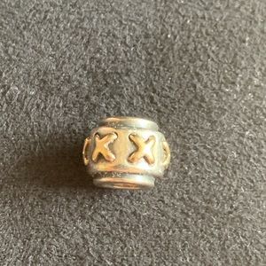 Pandora Charms | Silver and Gold “X”